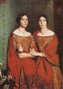 Theodore Chasseriau The Sisters of the Artist oil painting on canvas